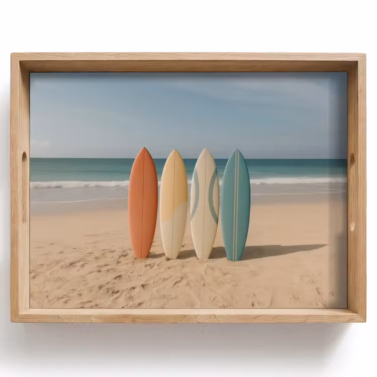 Strand - Surfbord - Pastel Dienblad Rechthoek middel -z3d_shopping
