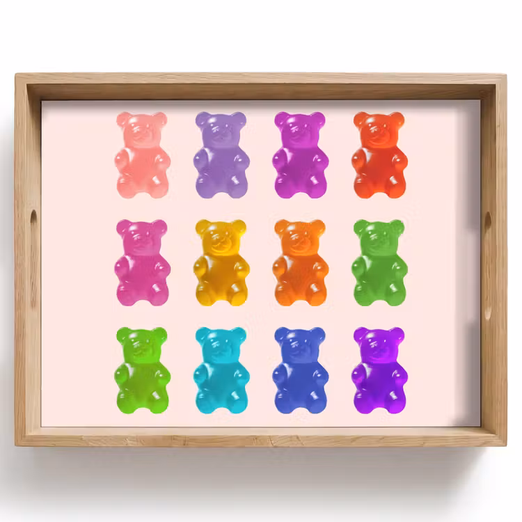 Beer - Kleurrijk - Snoep Dienblad Rechthoek middel -z3d_shopping