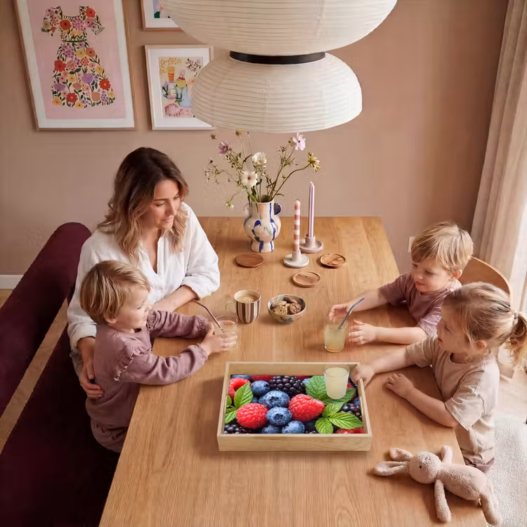 Bessen - Vers - Waterdruppels - Kleurrijk - Eten Dienblad Rechthoek middel -sfeer4