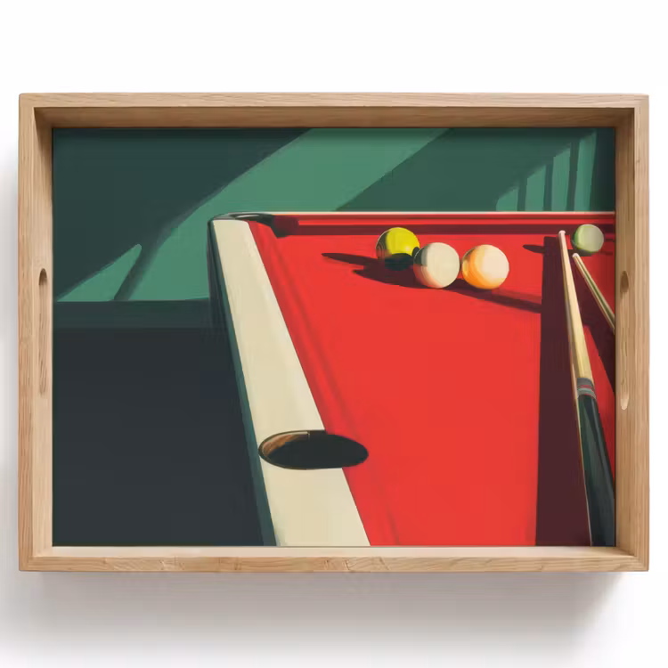 Biljarttafel - Ballen - Rood - Schaduw Dienblad Rechthoek middel -z3d_shopping