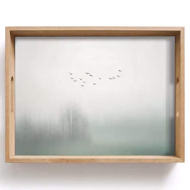 Vogel - Vlucht - Natuur - Minimalistisch Dienblad Rechthoek middel -z3d_shopping