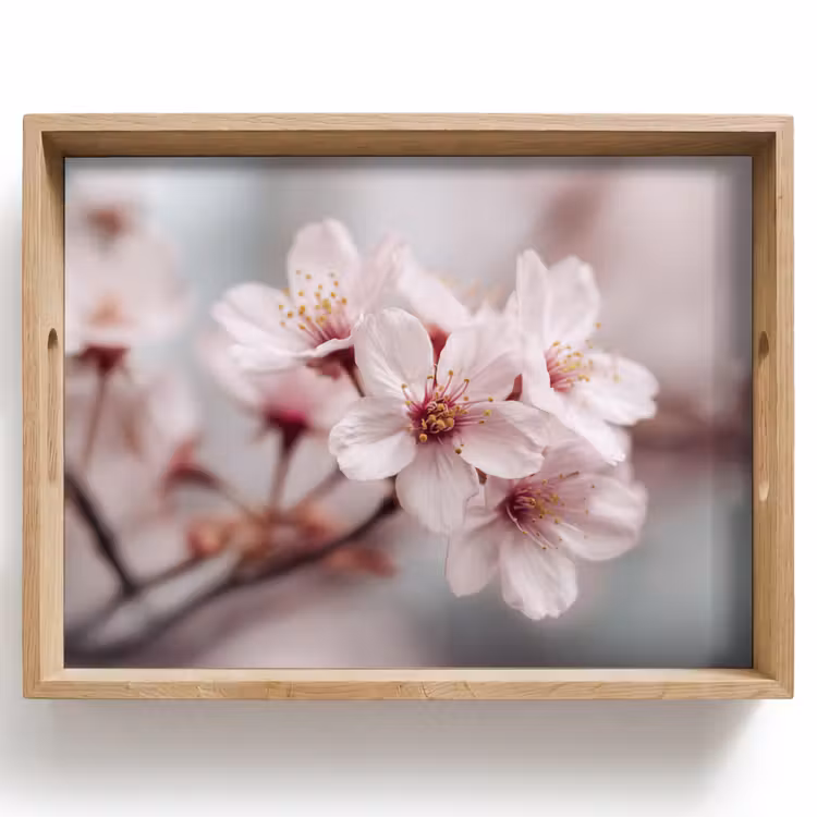 Bloesems - Meeldraden - Geel - Wazig Dienblad Rechthoek middel -z3d_shopping