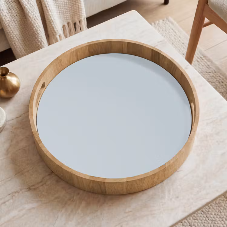 Blue - Bay - Blauw Dienblad Rond middel 914 -sfeer1