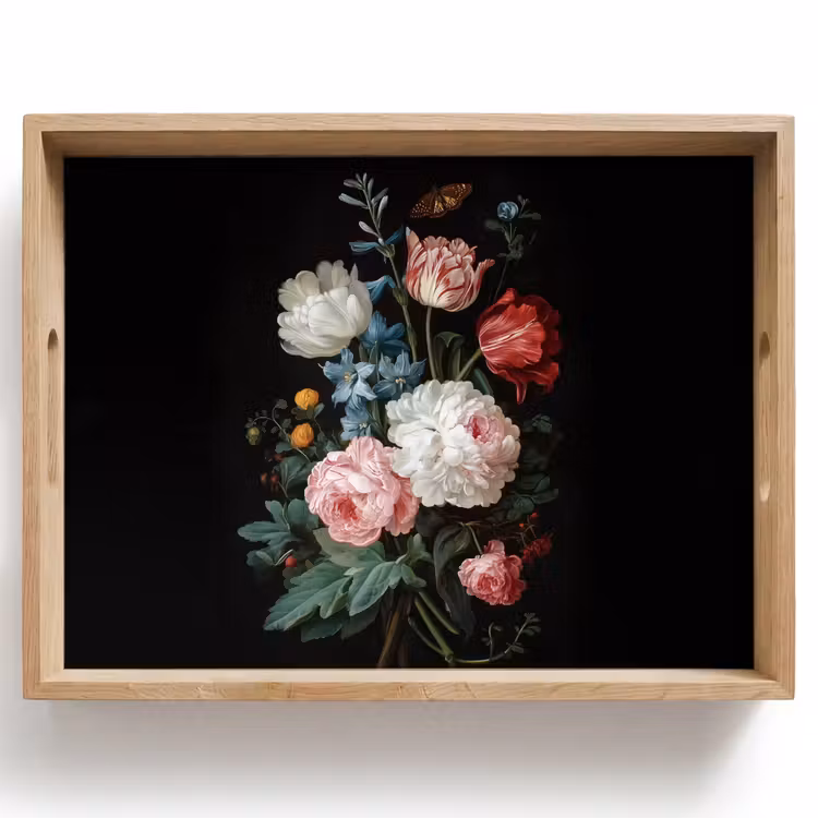 Boeket - Kleurrijk - Klassiek Dienblad Rechthoek middel -z3d_shopping