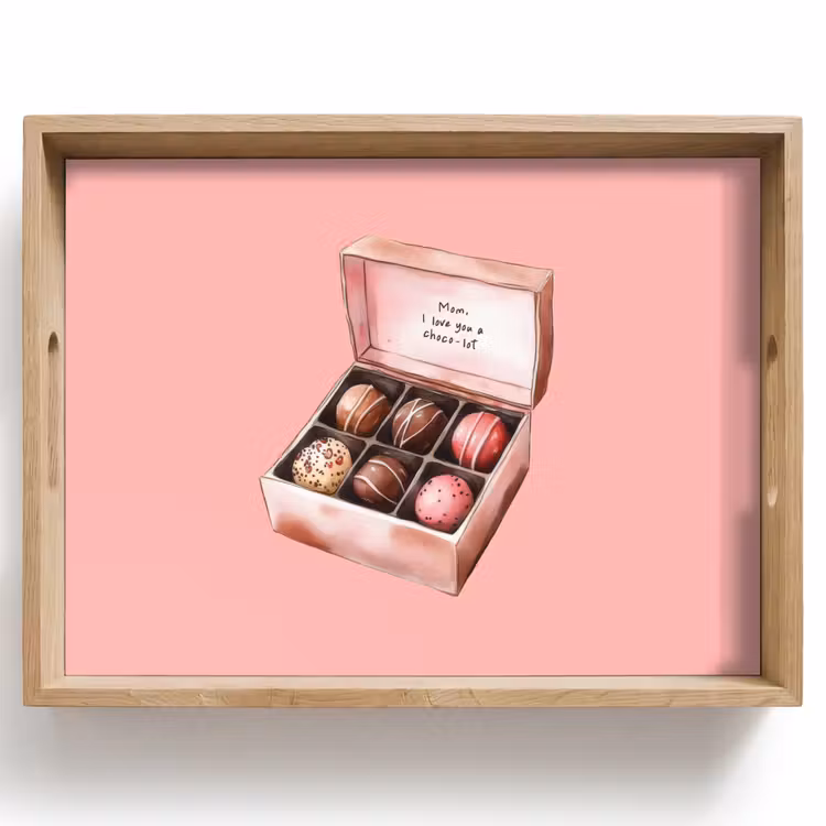 Doosje - Bonbons - Liefdevolle - Tekst Dienblad Rechthoek middel -z3d_shopping