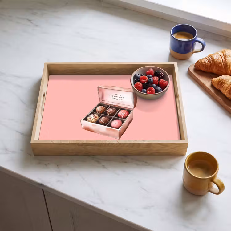 Doosje - Bonbons - Liefdevolle - Tekst Dienblad Rechthoek middel -sfeer2