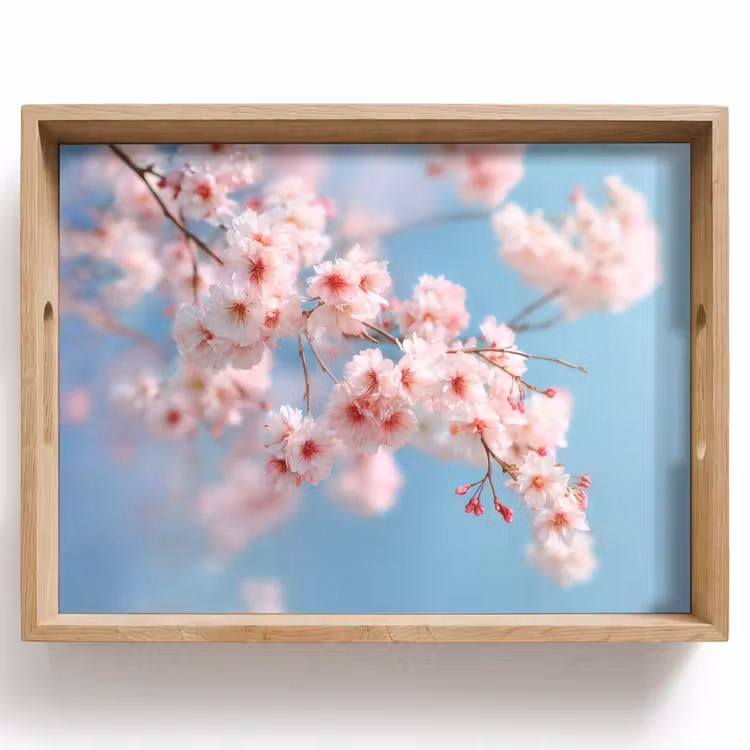 Takken - Bloesems - Roze Dienblad Rechthoek middel -z3d_shopping