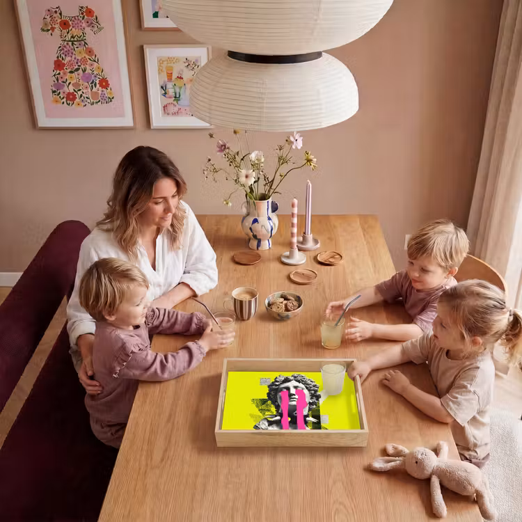 Buste - Verf - Geel Dienblad Rechthoek middel -sfeer4