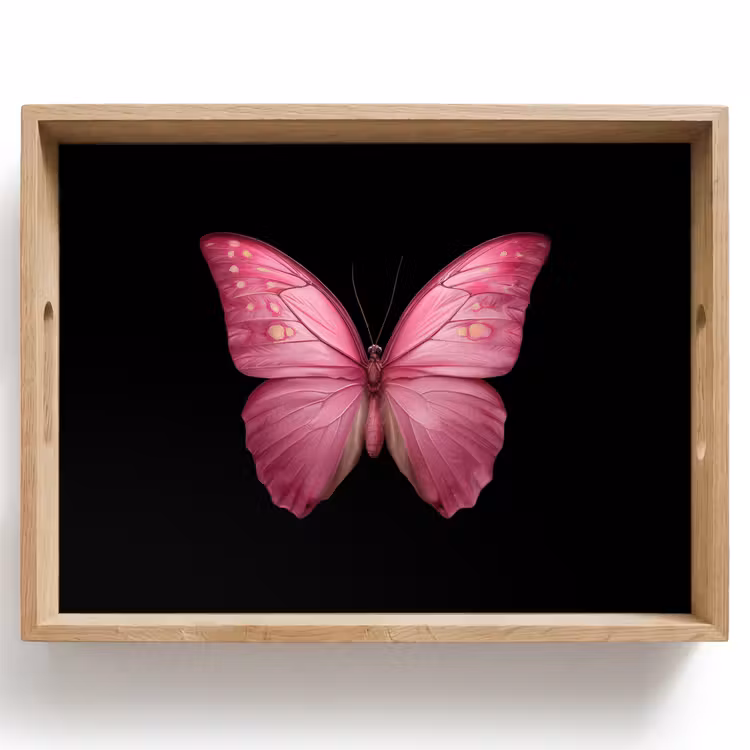 Vlinder - roze - Elegant Dienblad Rechthoek middel -z3d_shopping