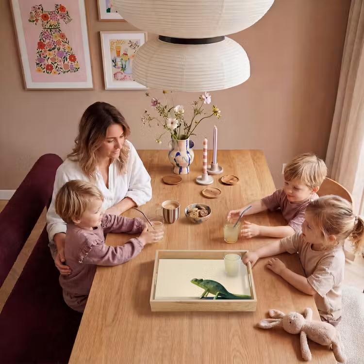 Kameleon - Groen - Minimalistisch Dienblad Rechthoek middel -sfeer4