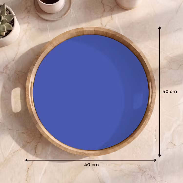 Chinese - Blue - Blauw Dienblad Rond middel 914 -USP_Formaat