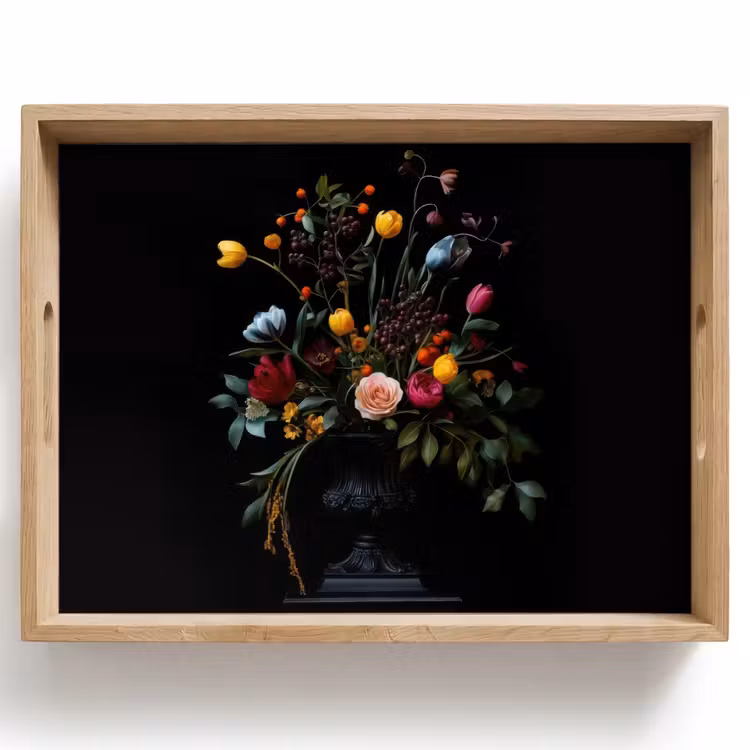 Klassiek - Vaas - Boeket - Bloemen Dienblad Rechthoek middel -z3d_shopping
