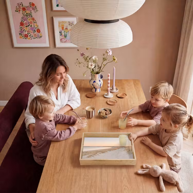 Kustlijn - Horizon - Hek Dienblad Rechthoek middel -sfeer4