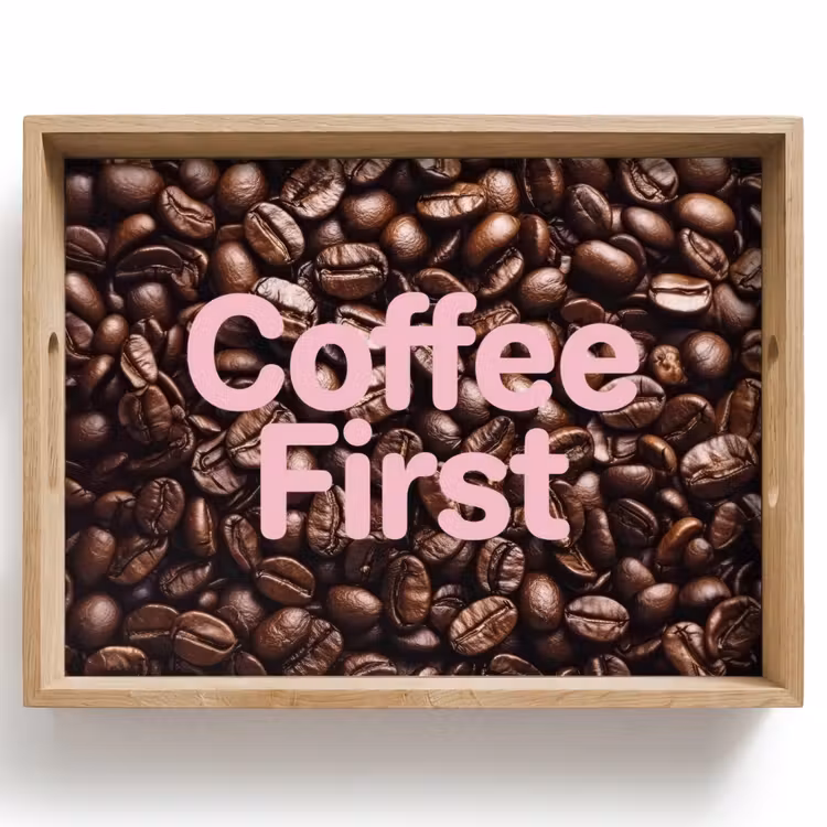 Coffee First - Koffiebonen - Roze Dienblad Rechthoek middel -z3d_shopping