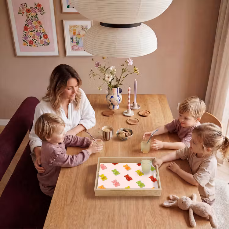 Kleur - Snoep - Roze Dienblad Rechthoek middel -sfeer4