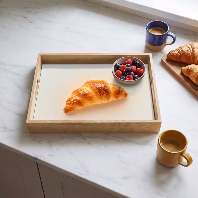 Croissant - Brood - Beige Dienblad Rechthoek middel -sfeer2