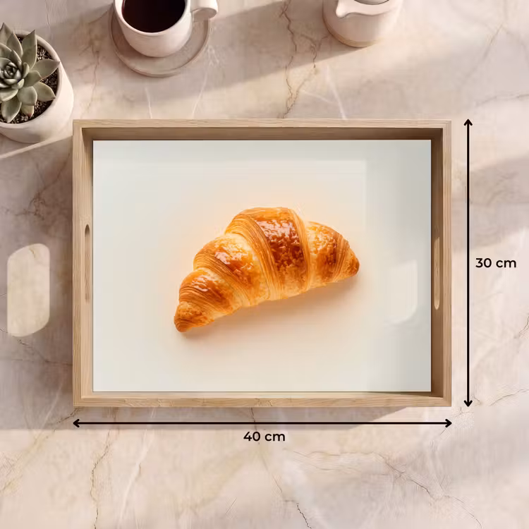 Croissant - Brood - Beige Dienblad Rechthoek middel -USP_Formaat