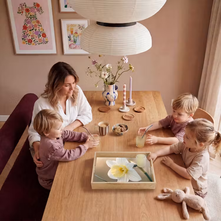 Narcis - Bloem - Minimalistisch Dienblad Rechthoek middel -sfeer4