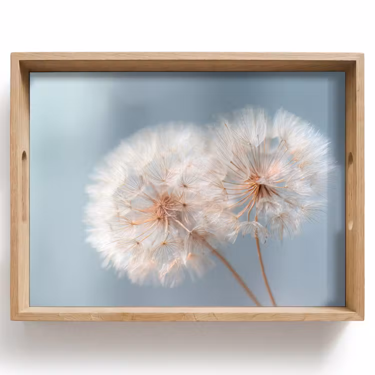 Paardenbloemen - Pluisjes - Wit Dienblad Rechthoek middel -z3d_shopping
