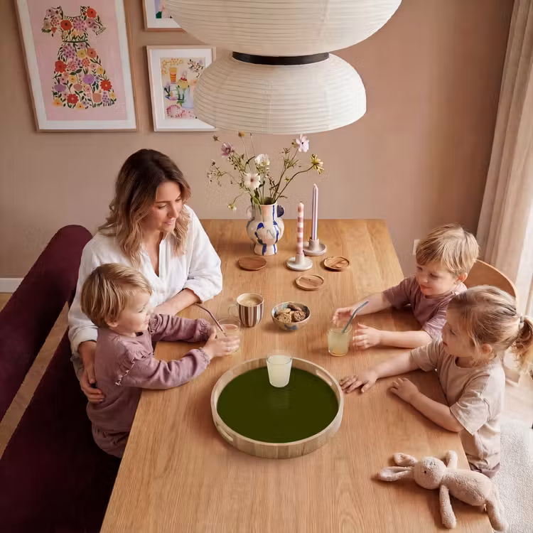 Dark - Olive - Groen Dienblad Rond middel 914 -sfeer4
