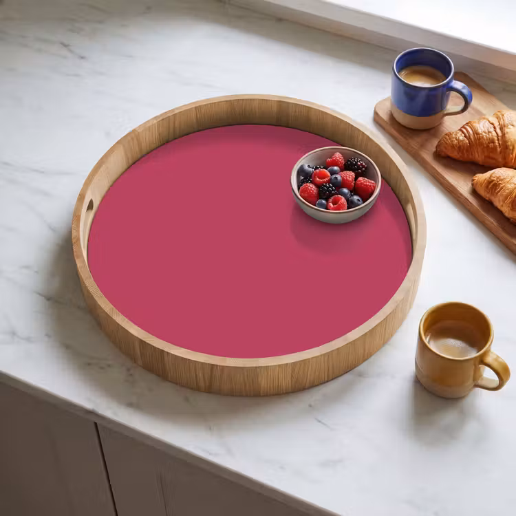 Deep - Berry - Rood Dienblad Rond middel 914 -sfeer2