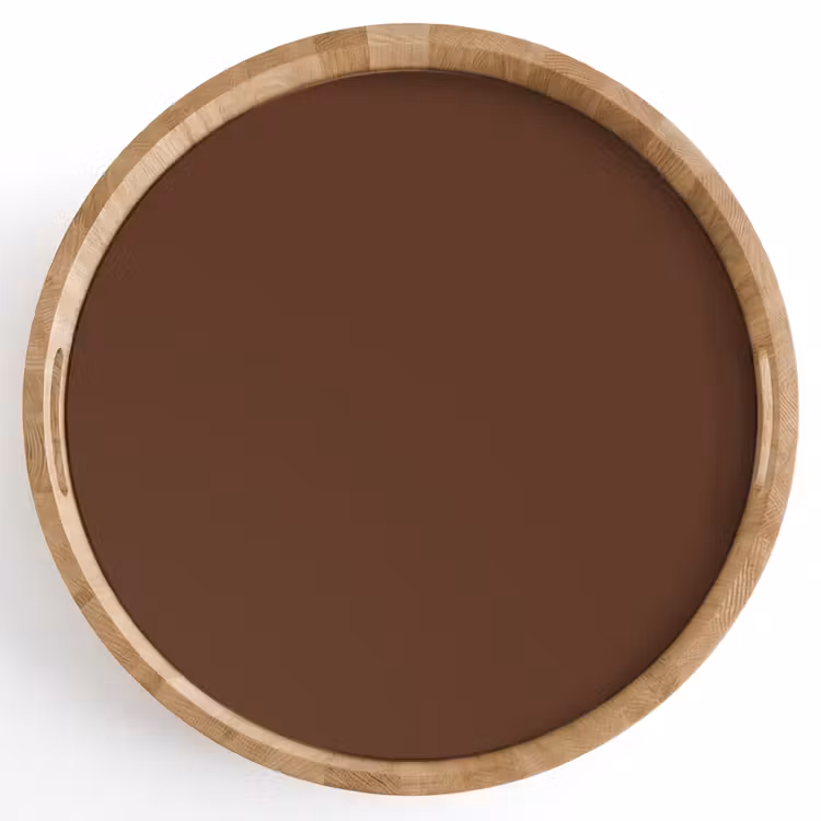 Deep - Clay - Brown - Bruin Dienblad Rond middel 914 -z3d_shopping