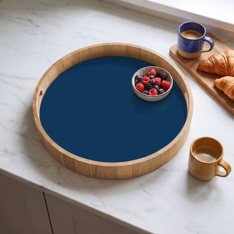Deep - Ocean - Blauw Dienblad Rond middel 914 -sfeer2