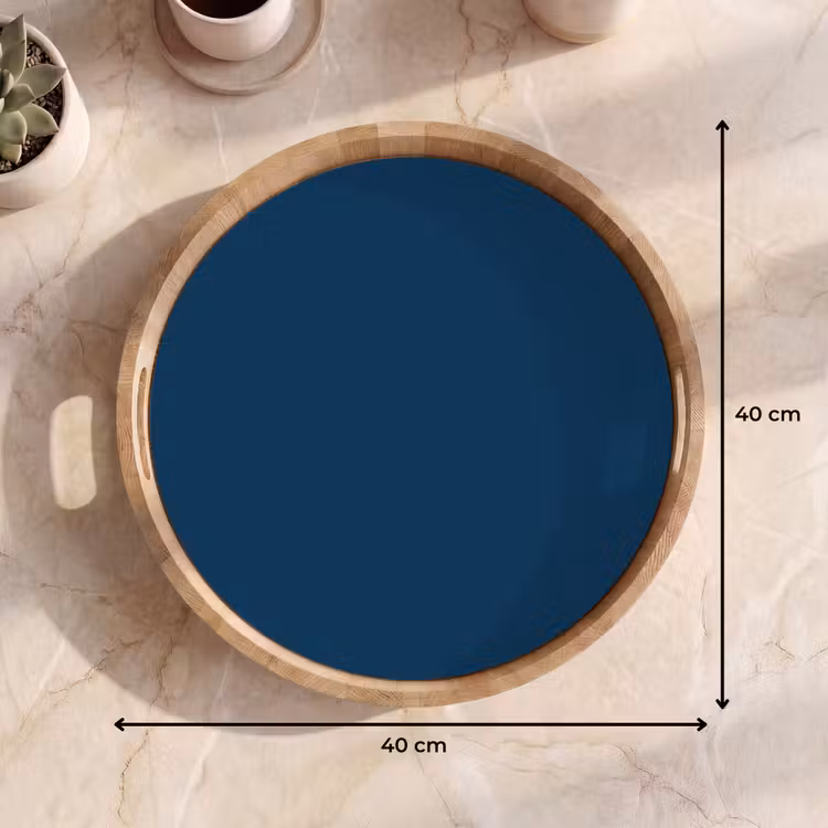 Deep - Ocean - Blauw Dienblad Rond middel 914 -USP_Formaat