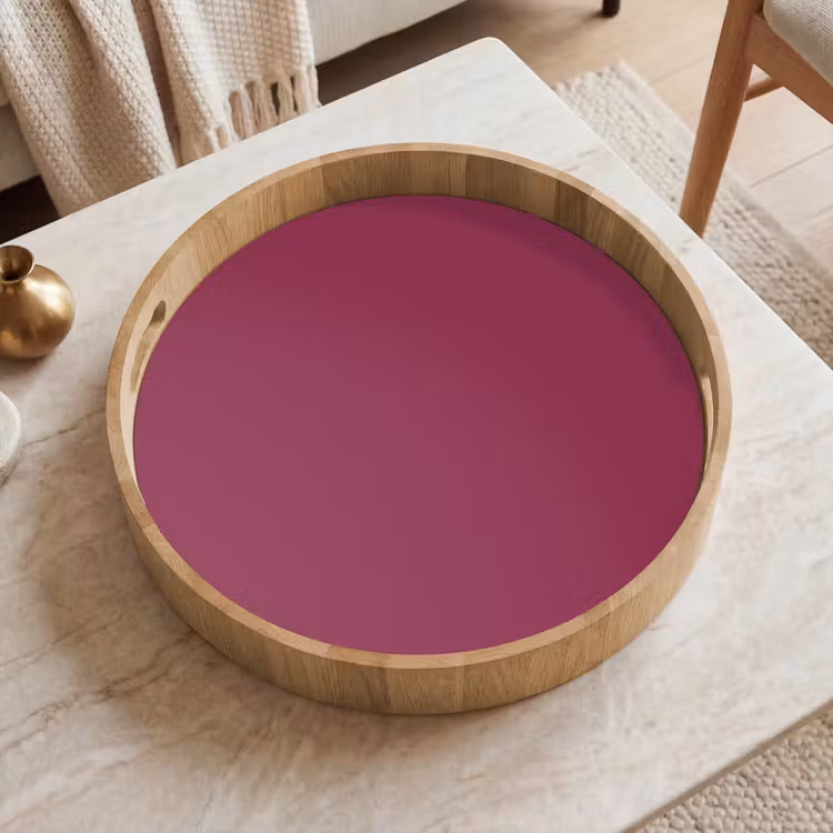 Deep - Rasberry - Rood Dienblad Rond middel 914 -sfeer1