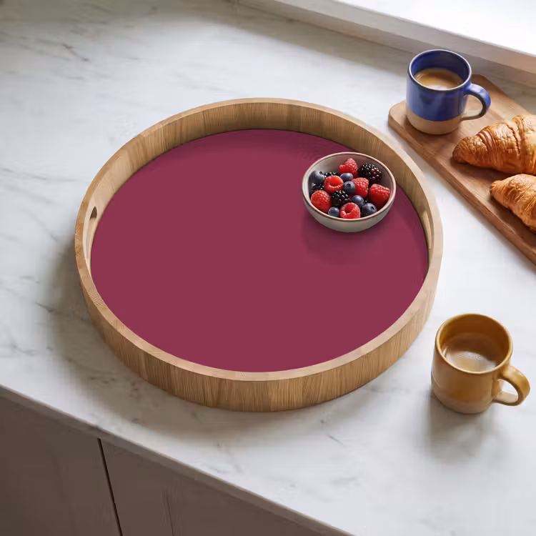 Deep - Rasberry - Rood Dienblad Rond middel 914 -sfeer2