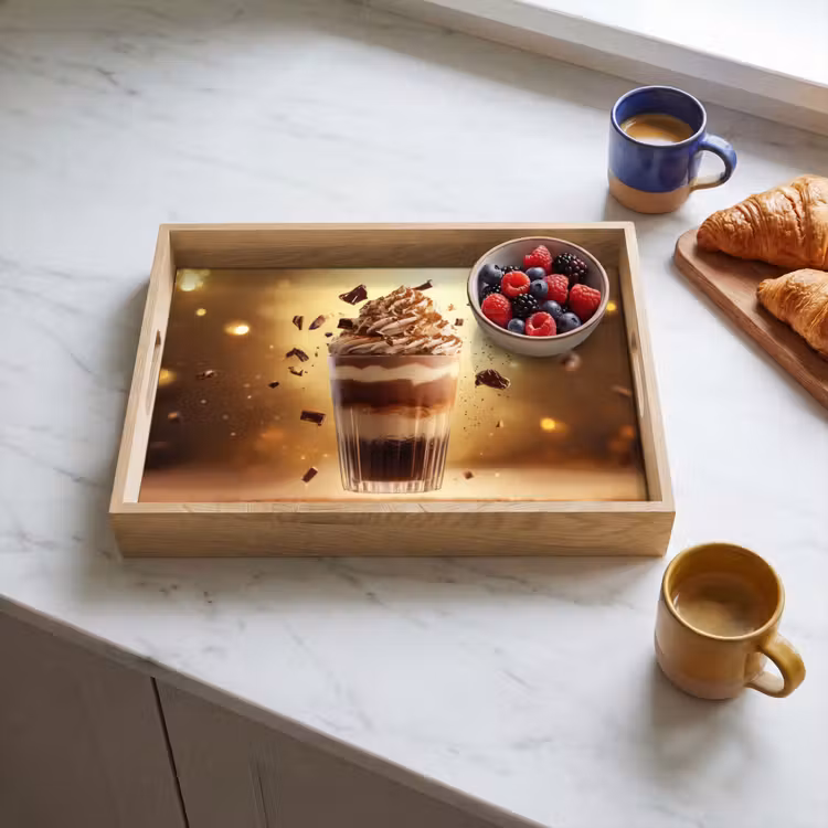 Dessert - Chocolade - Zoet - Eten Dienblad Rechthoek middel -sfeer2
