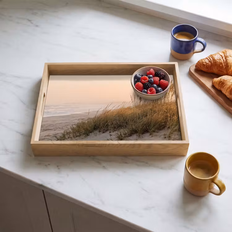 Duinlandschap - Zonsondergang - Strand Dienblad Rechthoek middel -sfeer2