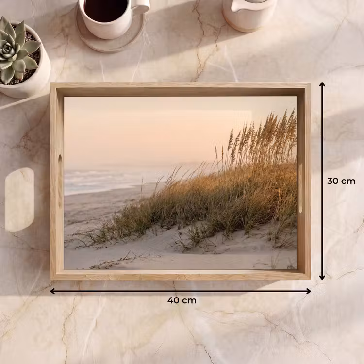 Duinlandschap - Zonsondergang - Strand Dienblad Rechthoek middel -USP_Formaat