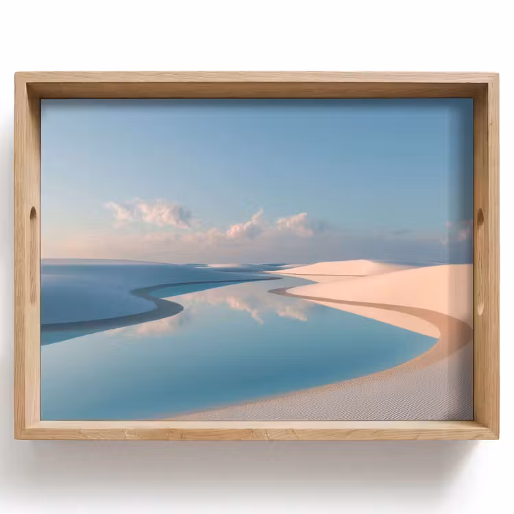 Duinen - Waterplas - Oneindige rust Dienblad Rechthoek middel -z3d_shopping