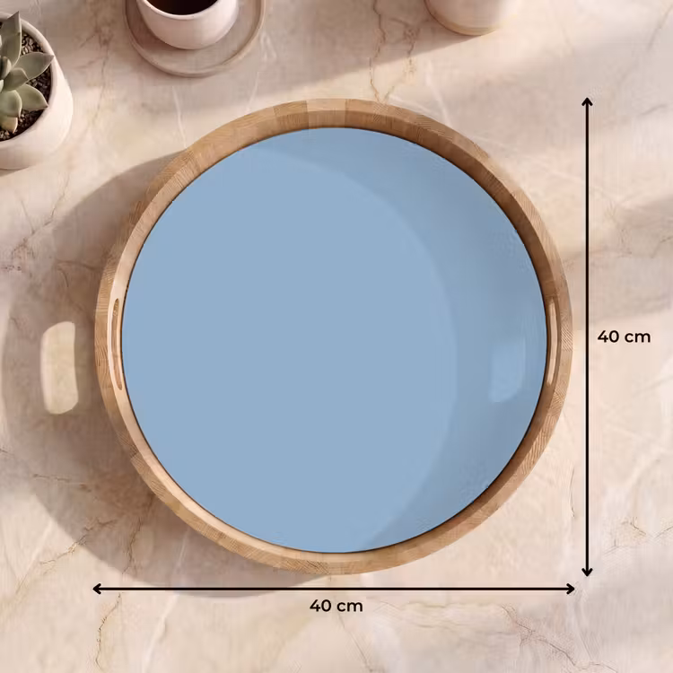 Dusty - Denim - Blauw Dienblad Rond middel 914 -USP_Formaat