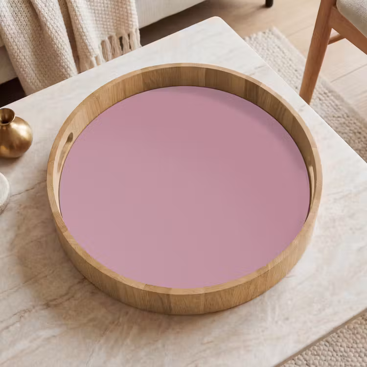 Dusty - Mauve - Paars Dienblad Rond middel 914 -sfeer1