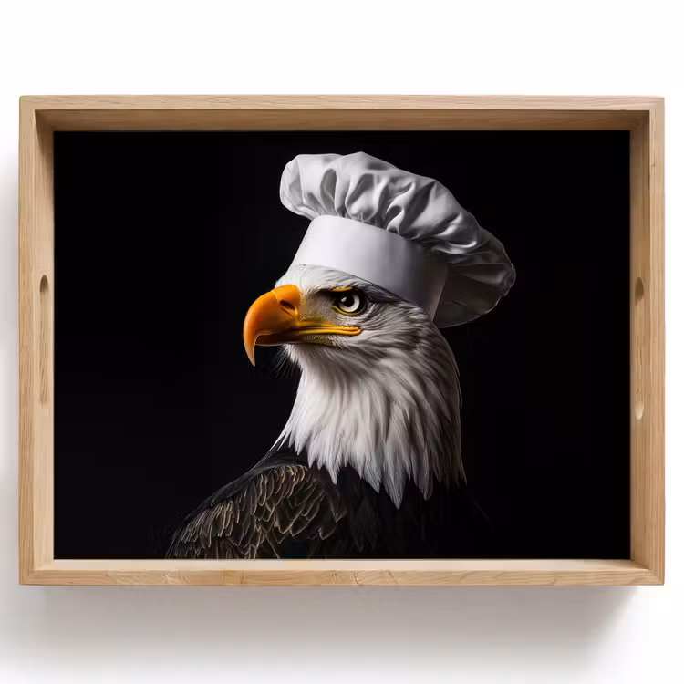 Arend -Amerika - Koksmuts - Vogel - Stoer Dienblad Rechthoek middel -z3d_shopping