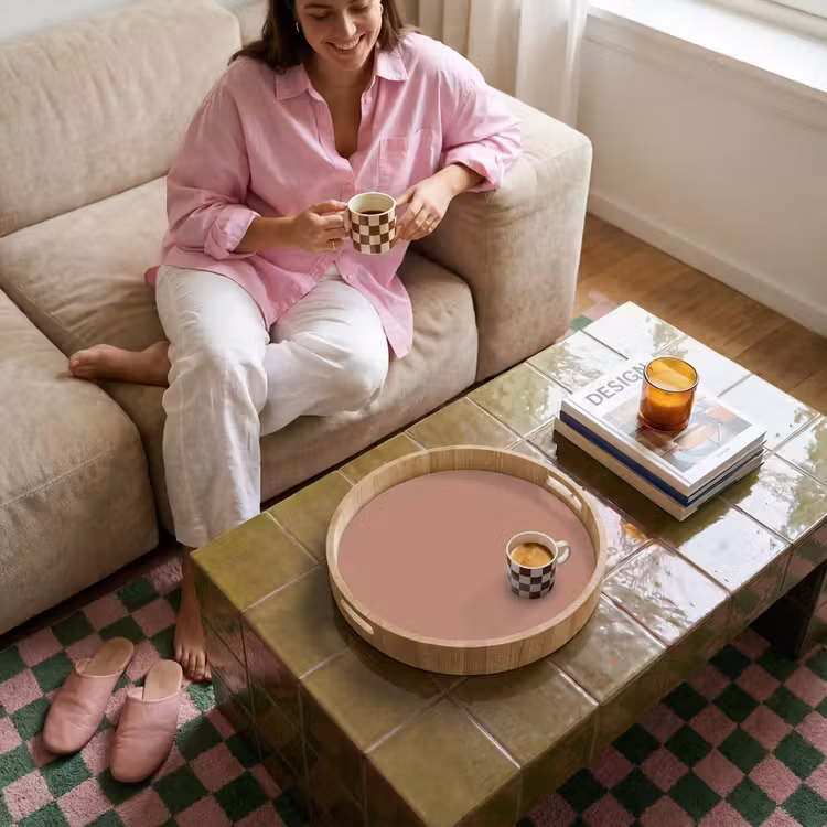 Earthy - Blusher - Roze Dienblad Rond middel 914 -sfeer3