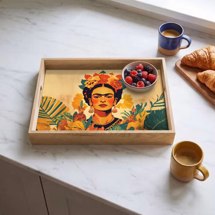 Vrouwelijk - Bloemen - Sieraden Dienblad Rechthoek middel -sfeer2