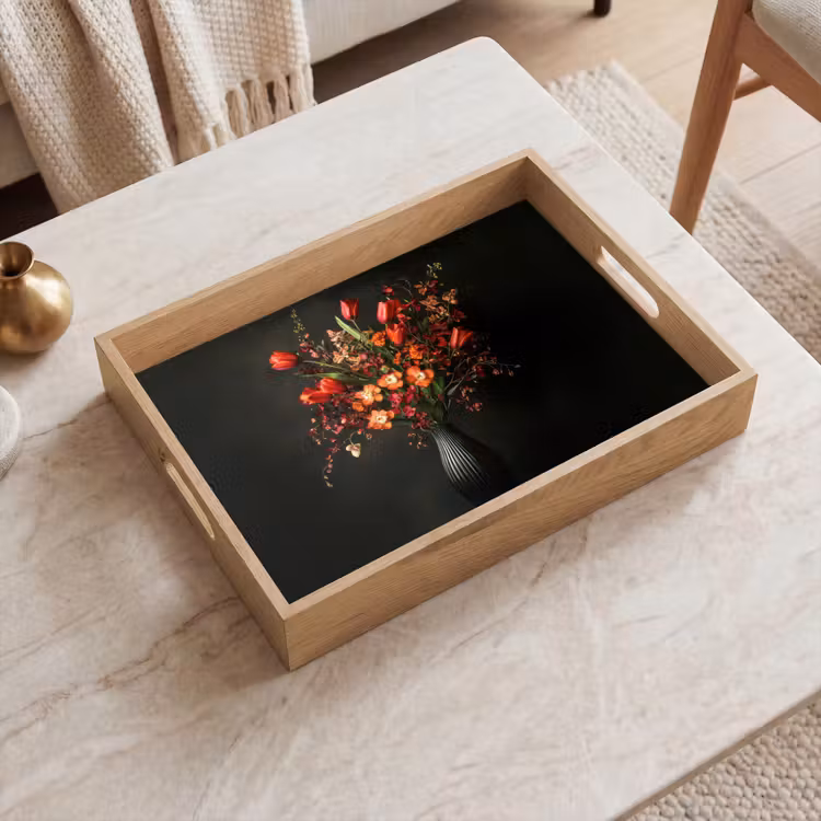 Bloemen - Takken - Boeket Dienblad Rechthoek middel -sfeer1