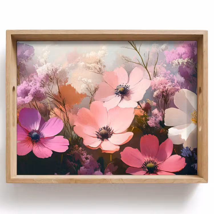 Bloemen - Kleurrijk - Bloei Dienblad Rechthoek middel -z3d_shopping