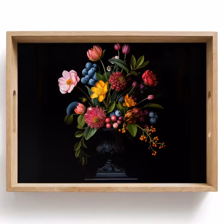Bloemen - Vrolijk - Vaas Dienblad Rechthoek middel -z3d_shopping