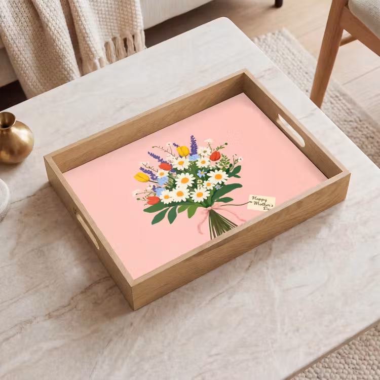 Bloemen - Lint - Kaartje Dienblad Rechthoek middel -sfeer1