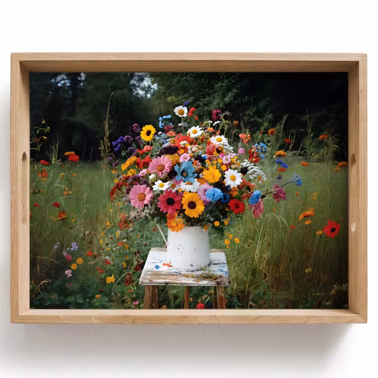 Bloemen - Krukje - Gieter - Veld Dienblad Rechthoek middel -z3d_shopping