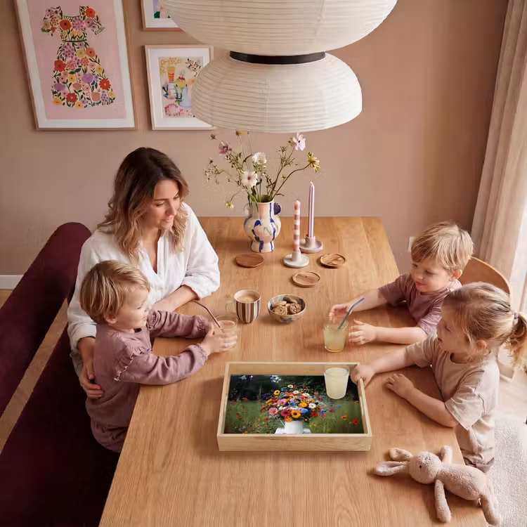 Bloemen - Krukje - Gieter - Veld Dienblad Rechthoek middel -sfeer4