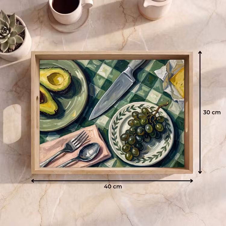 Eten - Ontbijt - Tafel - Modern - Groen Dienblad Rechthoek middel -USP_Formaat