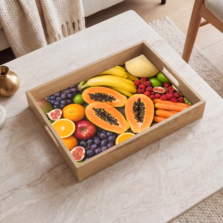Eten - Fruit - Groenten - Vers - Kleurrijk Dienblad Rechthoek middel -sfeer1