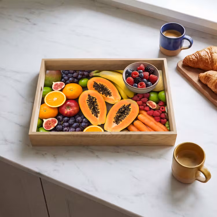Eten - Fruit - Groenten - Vers - Kleurrijk Dienblad Rechthoek middel -sfeer2