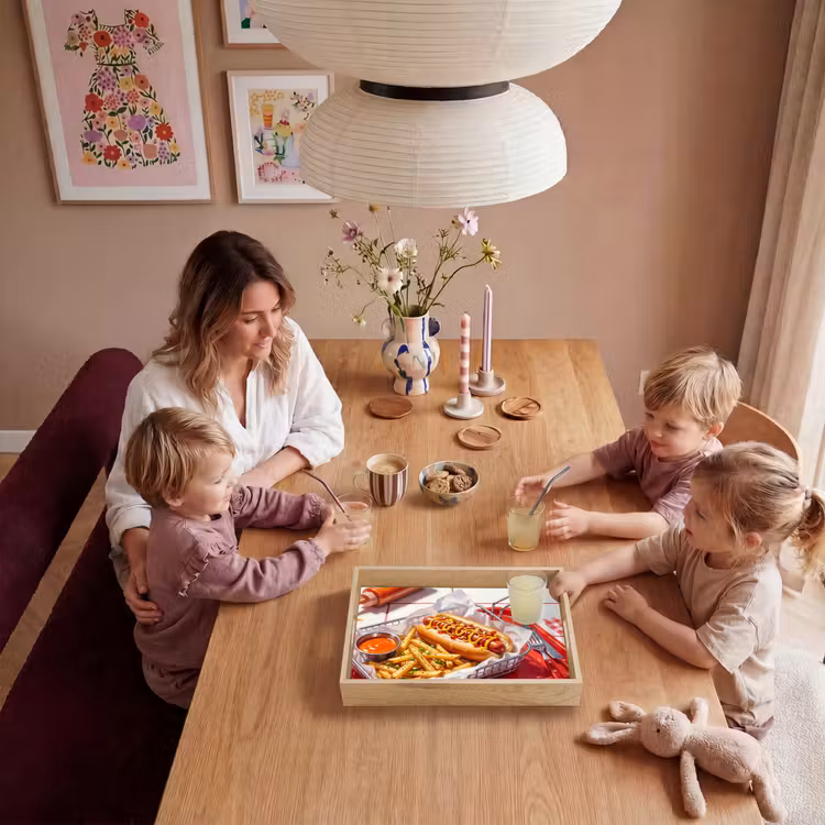 Eten - Hotdog - Fastfood - Modern - Rood Dienblad Rechthoek middel -sfeer4