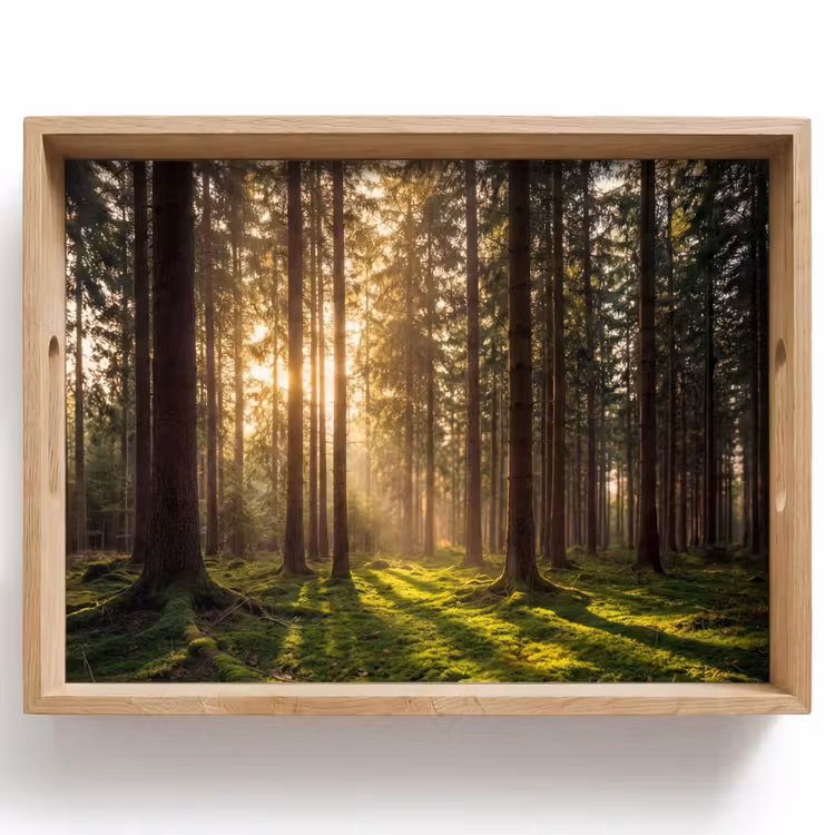 Bos - Gras - Zonlicht Dienblad Rechthoek middel -z3d_shopping